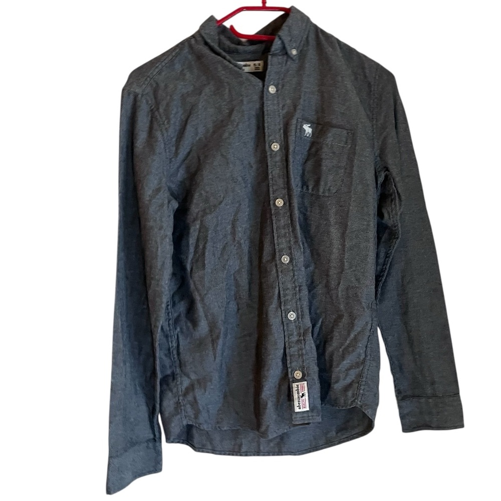 Abercrombie Kids Gray Button Down Boys Size 15-16 GUC